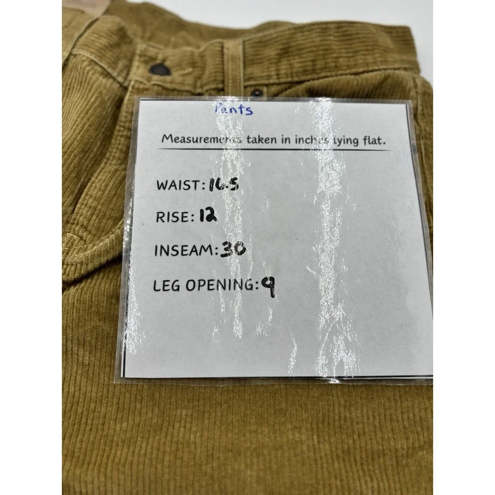 LEVI'S Low Pro Mens 31 x 30 Relaxed Fit Straight Corduroy Tan Pants Casual NWT‎
